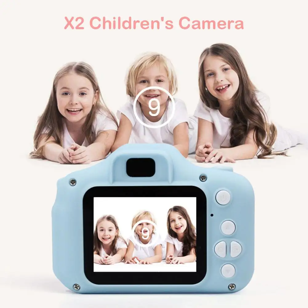 

Real Mini Camera Kids Toys Cartoon 2 Inch HD Screen Digital Cameras Video Recorder Camcorder Language Switching Timed Shooting