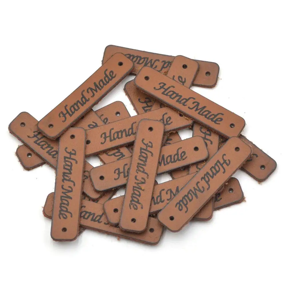 No.10-4.4cm x1cm KALASO Высокое качество 20 шт ручной работы этикетки для одежды кожаные этикетки ручной работы бирки джинсы сумки обувь DIY Швейные принадлежности - Цвет: No.10-4.4cm x1cm