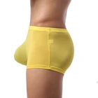 Сексуальные мужские трусы-боксеры, нижнее белье для мужчин, сексуальные прозрачные трусы с низкой талией, большие u-образные трусы-боксеры, дышащие трусы Cueca