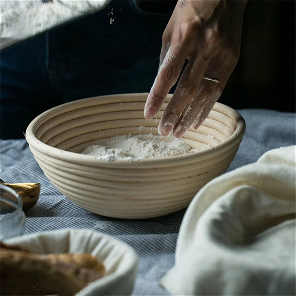 Корзина для хлеба из ротанга с ферментированным покрытием 1/2