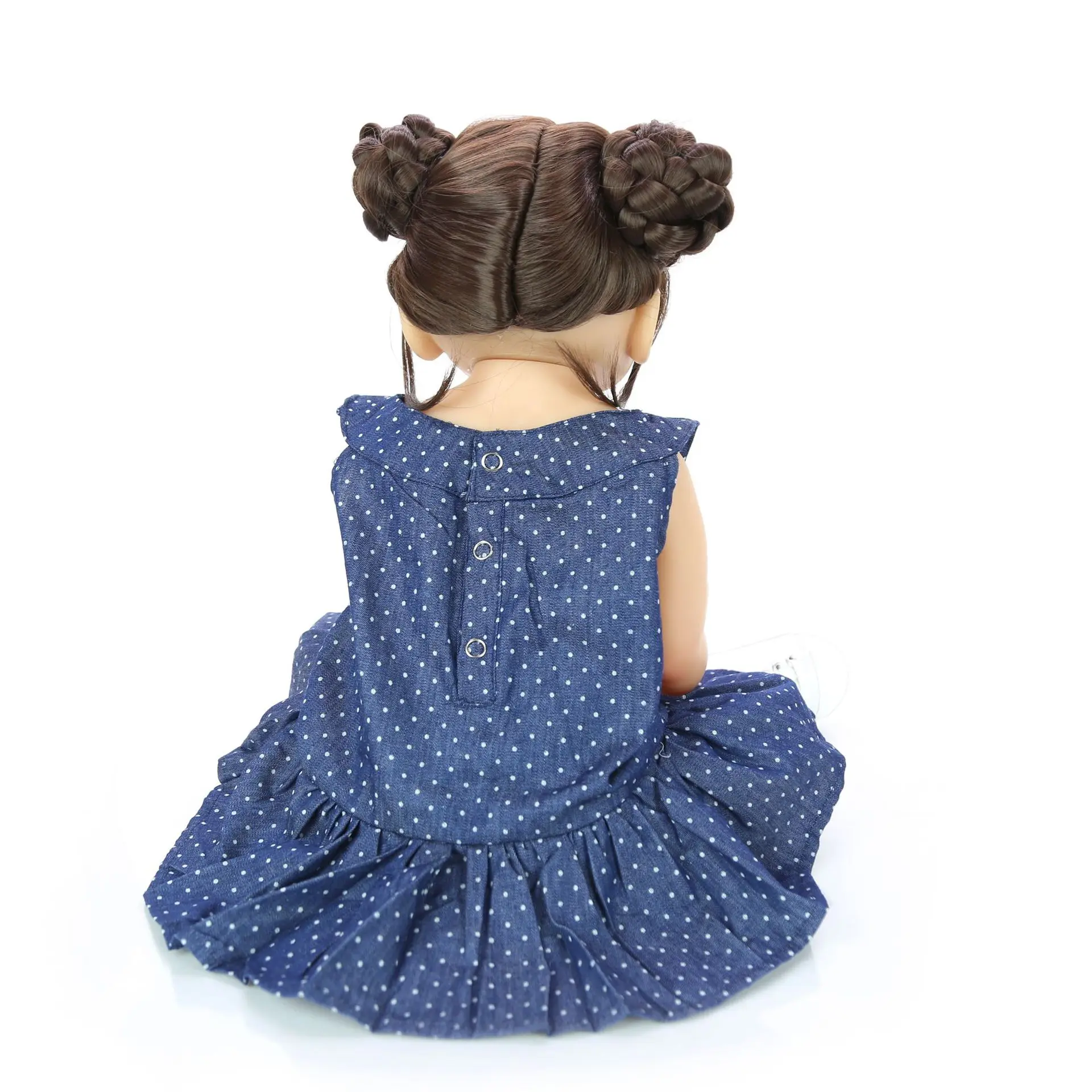 Полностью силиконовый реборн 22 дюйма имитация новорожденного ребенка девочки