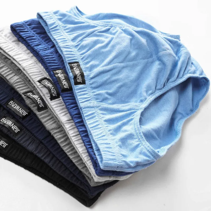 Трусы мужские однотонные хлопковые плавки бикини пикантное нижнее белье 4 шт./лот