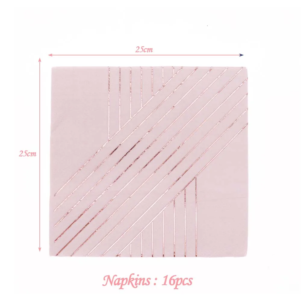 napkins16pcs Праздничная тарелка одноразовый Лед Крем лоток для детей для именинного пирога ручка кастрюли маслостойкий бумажный лоток - Цвет: napkins16pcs