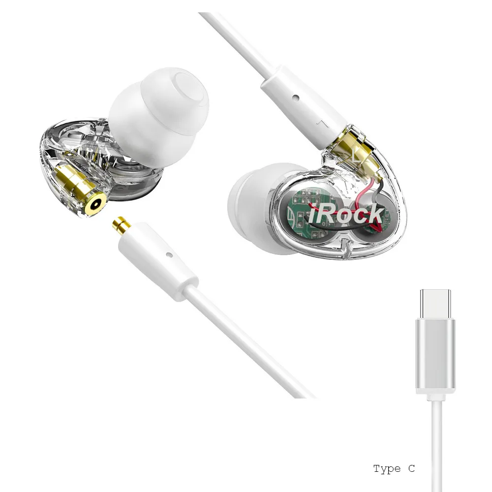 

Hi-res Wired Earphones Type C Connector Earbuds High Fidelity Detachable Coaxial Audio Cable Headphones Deep Bass USB C