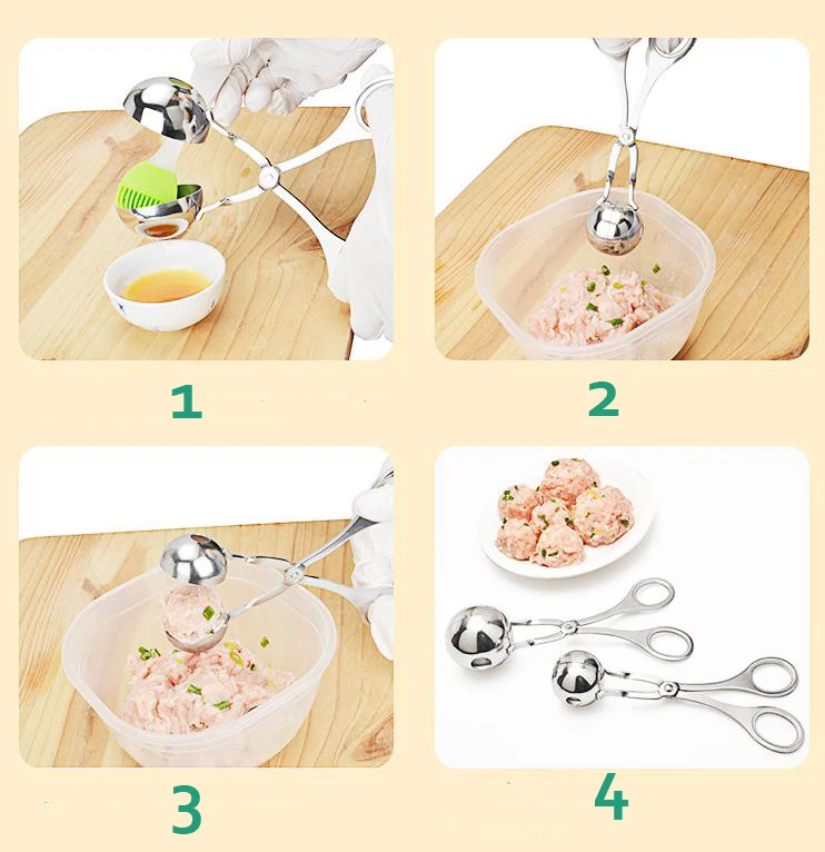1 шт. Нержавеющая сталь устройство для мясных шариков Щипцы Торт Поп предмет
