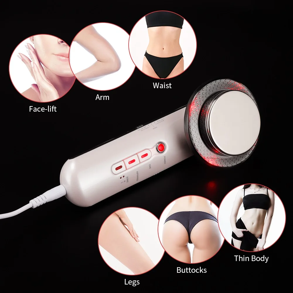 Goedkoop Echografie Cavitatie Ems Lichaam Vermagering Massager Lipo Vet Brander Machine Galvanische Infrarood Ultrasone Gewichtsverlies Facial Lifting