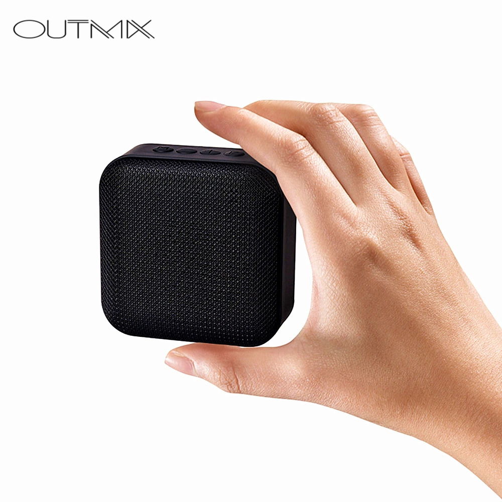 

OUTMIX T5 Wireless Bluetooth Mini Speaker Stereo Portable Speakers Subwoofer Bluetooth 4.2 with SD FM Outdoor Column Loudspeaker