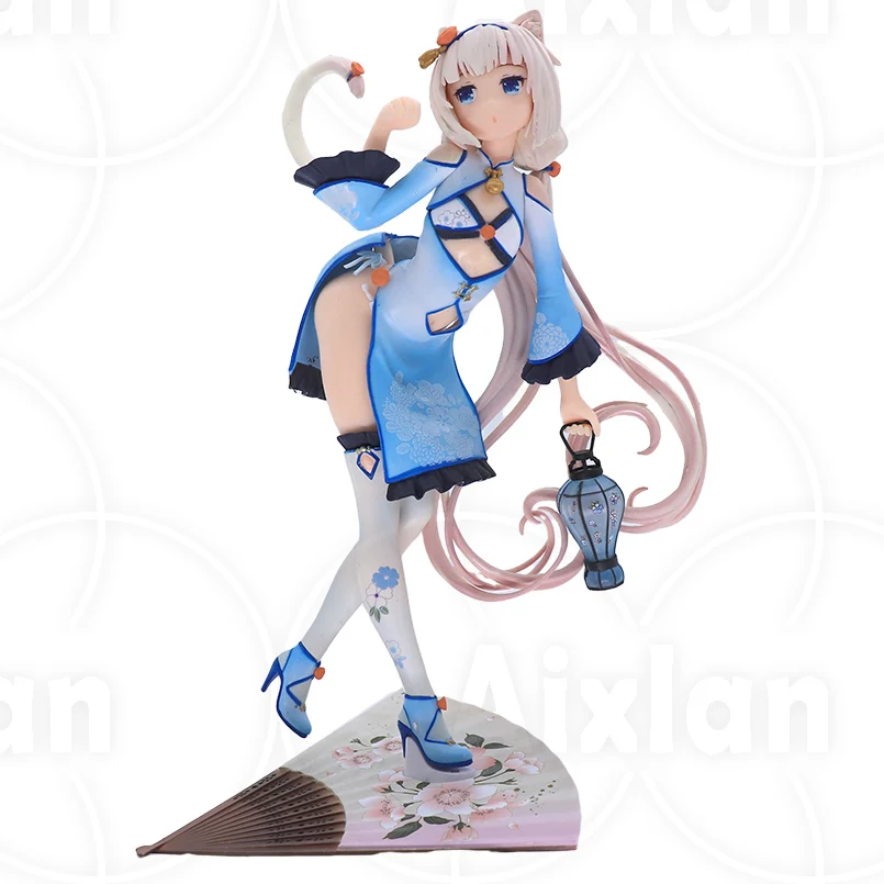 24cm Anime Nekopara Figure Blue Pink Chocolat vanilla PVC Action Model Collectible model Toys Kid Gift | Игрушки и хобби