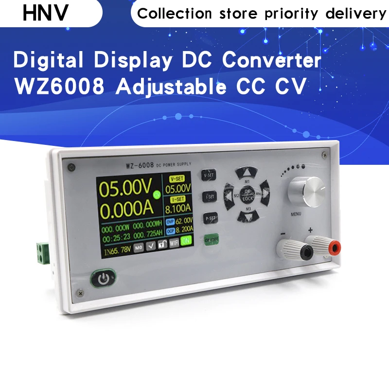 

WZ6008 WIFI Digital display DC DC converter Adjustable CC CV Regulated laboratory power supply variable 60V 8A Voltmeter ammeter