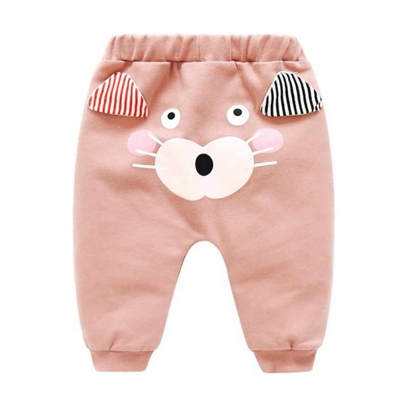 Осенние милые хлопковые свободные штаны с рисунком для маленьких мальчиков и