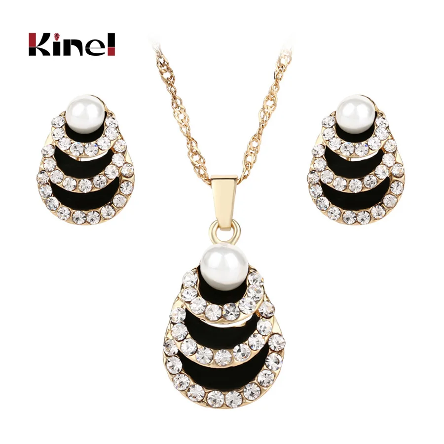 Роскошные индийские ювелирные изделия 2 шт. в комплекте ожерелья и серьги с