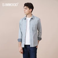 simwood 2021 autumn new 100 cotton casual shirts men slim fit comfortable solid color shirt plus size brand clothing bj171150