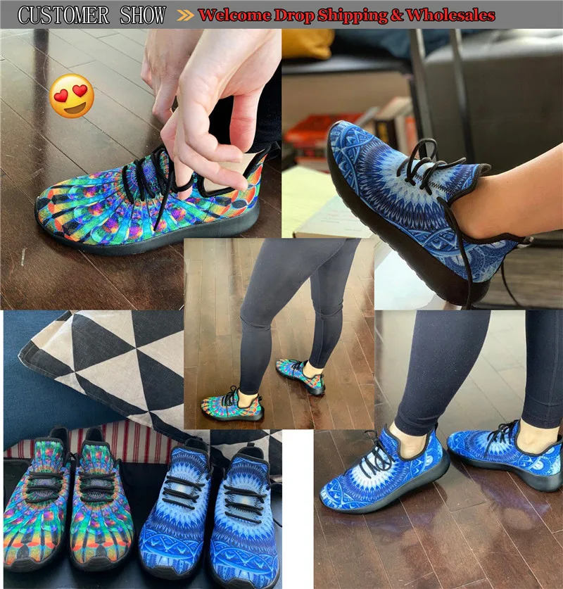 

NOISYDESIGNS Men Shoes Comfortable Sneakers for Teenage Boys Customize You Image/Logo Soft Knitting Shoes Male Tenis Masculino