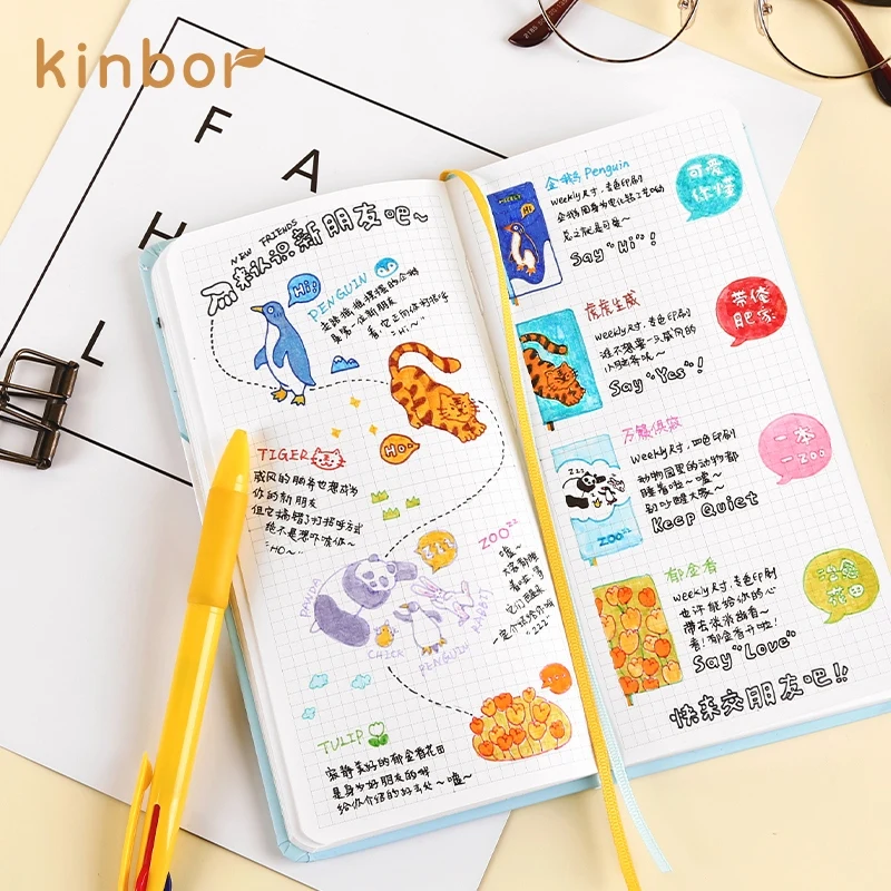 Youpin Kinbor Kawaii блокнот Еженедельный планировщик милый портативный Pocketbook квадратный