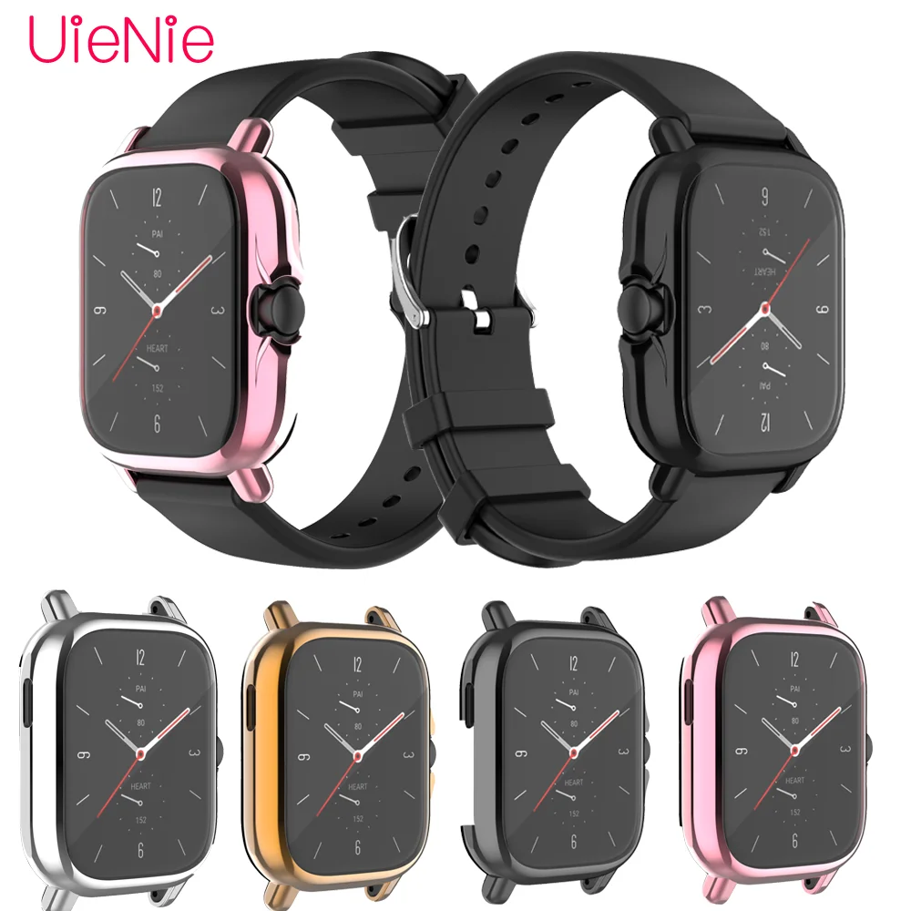 

Full Coverage Protective Cover For Amazfit GTS 2 Plating TPU Case For Xiaomi Huami Amazfit GTS2 Smartwatch Protector Frame Shell