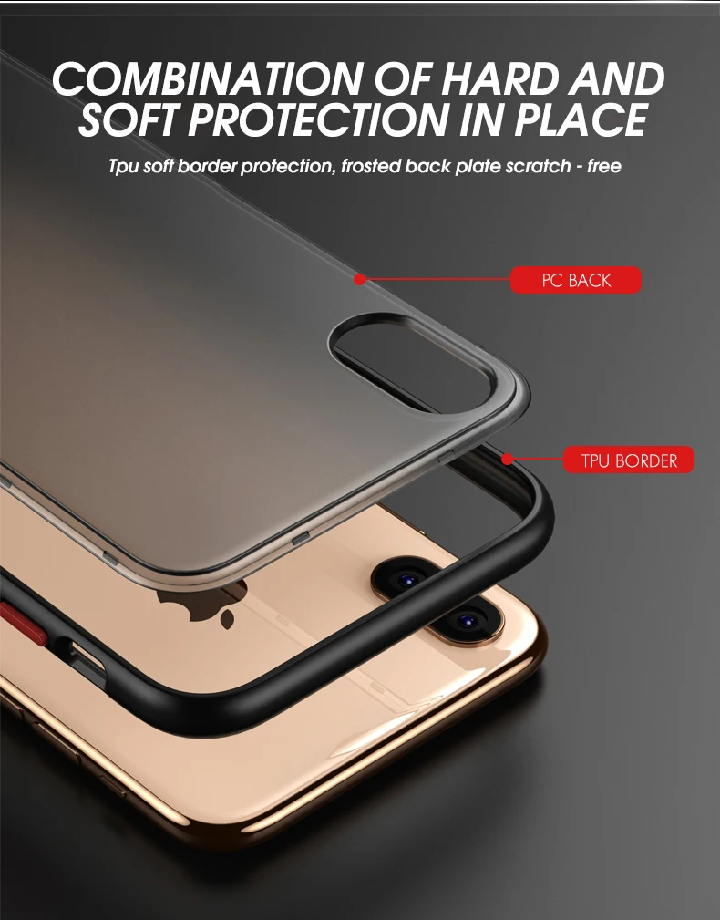 Для iPhone XS чехол Magic Shadow IPAKY для iPhone XS MAX чехол с цветными кнопками Мягкий Бампер PC Гибридный противоударный чехол для iPhone XR