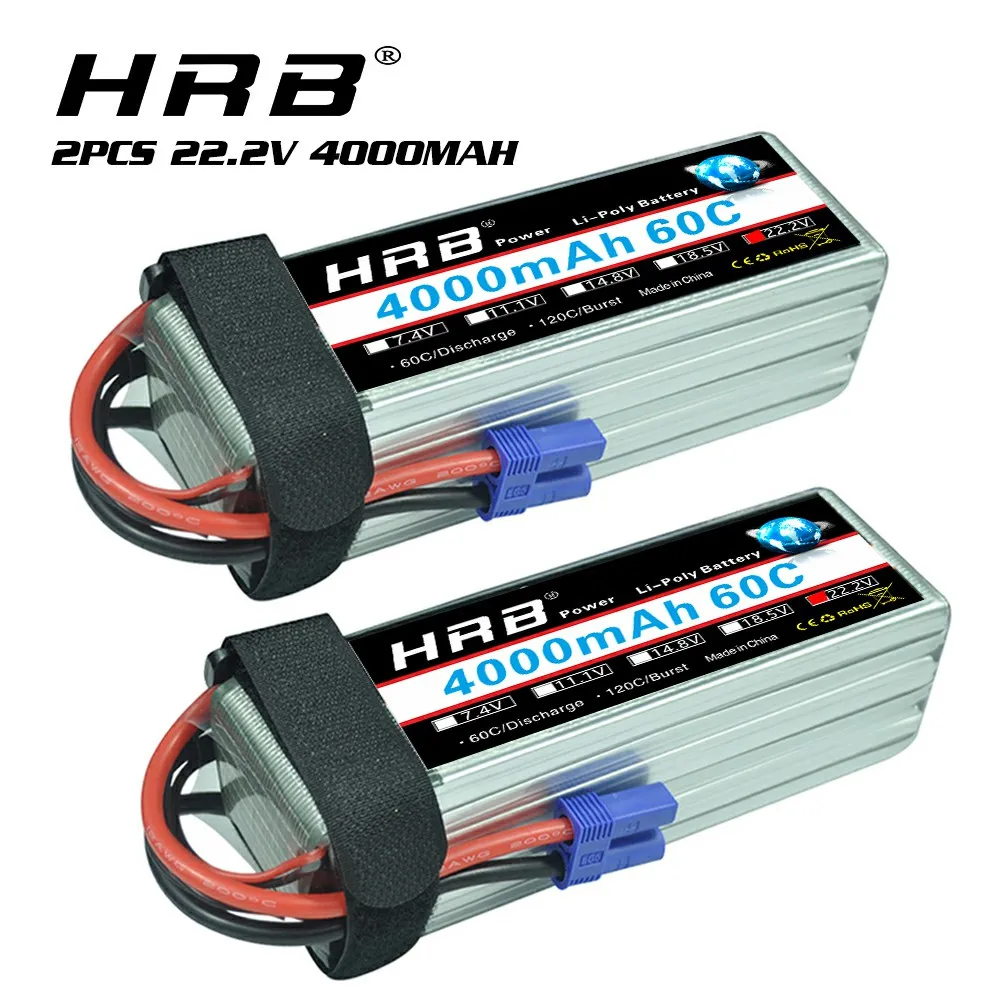 1/2 шт. HRB RC Lipo батарея 6S 22 2 в 4000 мАч для дрона 60C Trex 700 tarot 650 Квадрокоптер вертолет