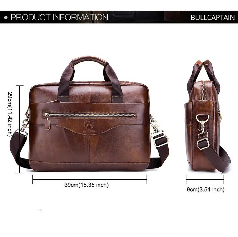 Мужские портфели BULLCAPTAIN винтажная сумка на плечо из натуральной кожи новые