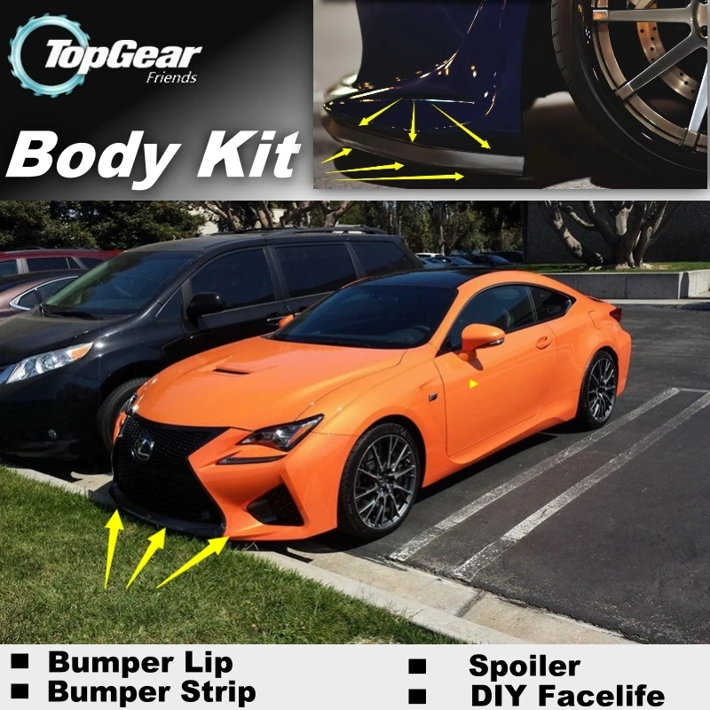 Дефлектор губ бампера для Lexus RC F 350 300h 2014 ~ рабочий передний спойлер юбка