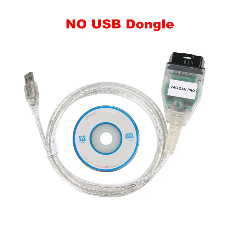 No USB Dongle Профессиональный VAG K-Line USB сканер VCP V5.5.1 CAG CAN PRO FTDI чип Авто диагностический интерфейс для AUDI/VW Обновление ODIS - Цвет: No USB Dongle