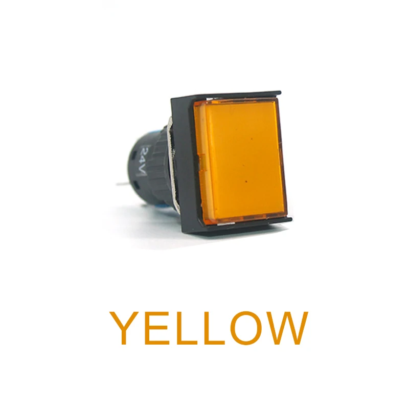 

5 шт. 16 мм Прямоугольный Мощность кнопочный переключатель с собственная лампа моментальная Перезагрузка с фиксацией фиксированный замок пятиконтактный LA16-J-11D LA16-J-11S