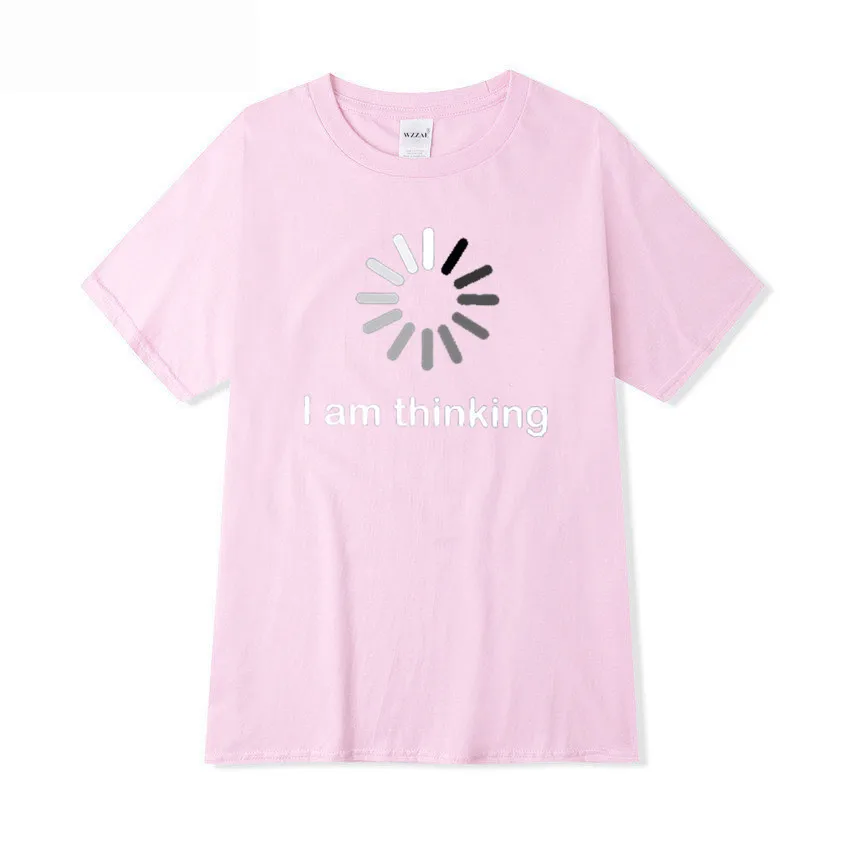 

2021 New Design Comfortable Kintted I'm Thinking Printed Men T Shirt Casual O-Neck Short Sleeve Summer Mens T-Shirt