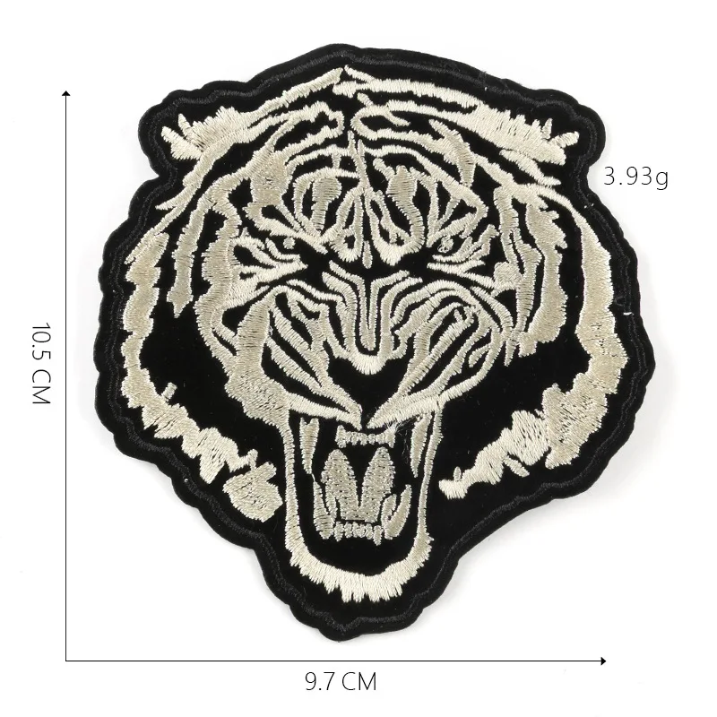 1-PCS-G-206 Ревущий Тигр железные нашивки для одежды наклейки полосы аппликации на одежду животные волк вышивка значки@ G - Цвет: 1-PCS-G-206