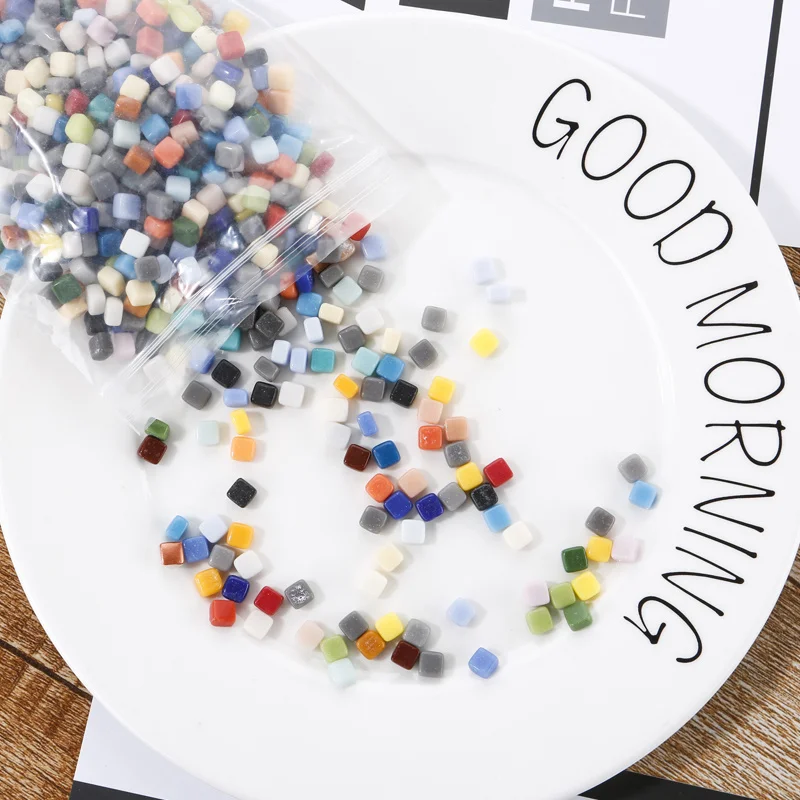 200 г (прибл. 600 шт.) блестящая Нефритовая мозаичная плитка для творчества мозаичные