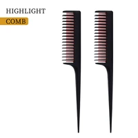 hot sale salon highlight hair comb teasing comb detangling brush tail comb for highlights with different length teeth