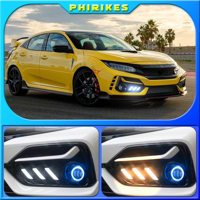 

2 шт., светодиодные противотуманные фары для Honda CIVIC 2020-2021