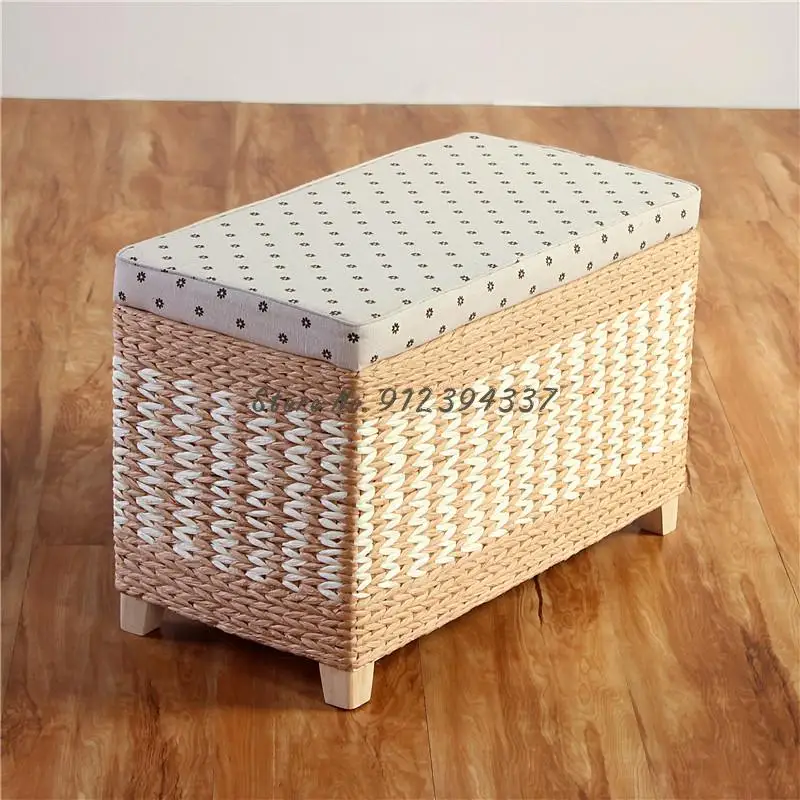 Табурет для хранения в японском стиле табурет из массива дерева дома смены обуви