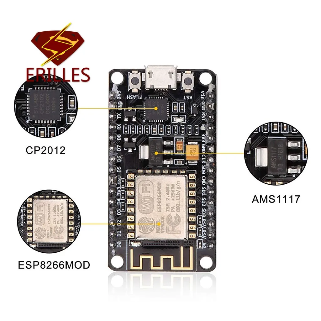 Плата разработки модуля NodeMCU LUA V2 Wi-Fi ESP8266 Интернет-модуль IOT | Электроника