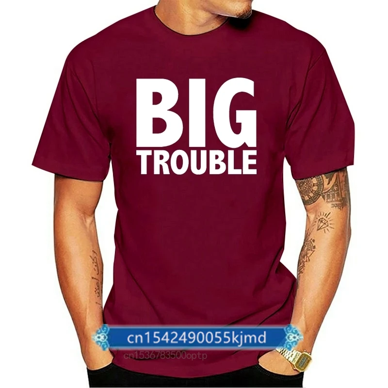

Comical Shirt Men'S BIG TROUBLE - Funny father's Day Joke - Mens Cotton T-Shirt