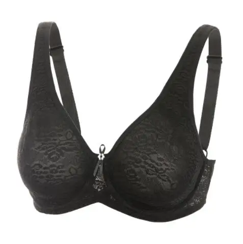 Гладкий женский бюстгальтер без подкладки размера плюс с полным покрытием на