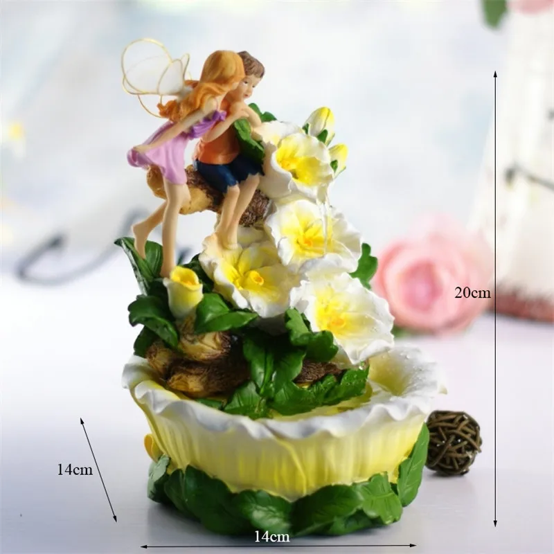 Пасторальный смоляный фонтан испаритель фэн шуй для влюбленных украшения дома