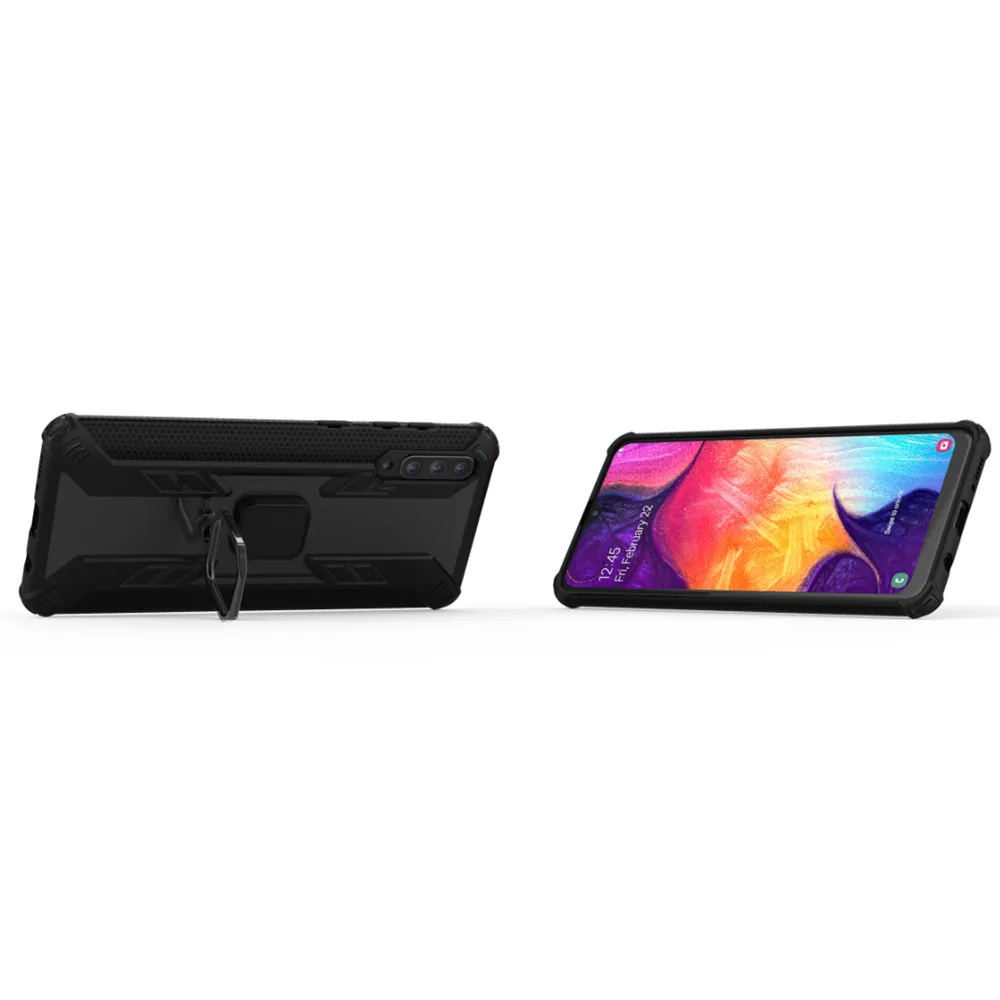 Противоударный защитный чехол для samsung Galaxy A50, чехол 6," для samsung A 50 A30, кольцо-держатель для пальца, чехол для телефона, KONSMART