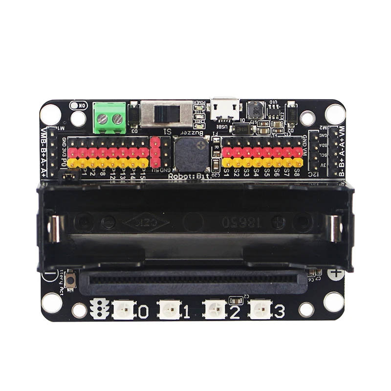 Плата расширения KittenBot Robot:bit V2.2 для BBC Micro:bit V2/V1.5 плата поддержка батареи 18650 Micro:Bit