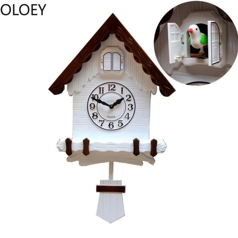 Modern Creative Cuckoo 3D Wall Clock Living Room Children's Bedroom Cartoon Shabby Chic Clocks Home Decor Pendulum | Дом и сад