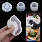 3D силиконовые формы для эпоксидной смолы цветочный горшок для суккулентных растений силиконовая смола форма для хранения ювелирных изделий коробка для изготовления инструментов ремесла литье формы