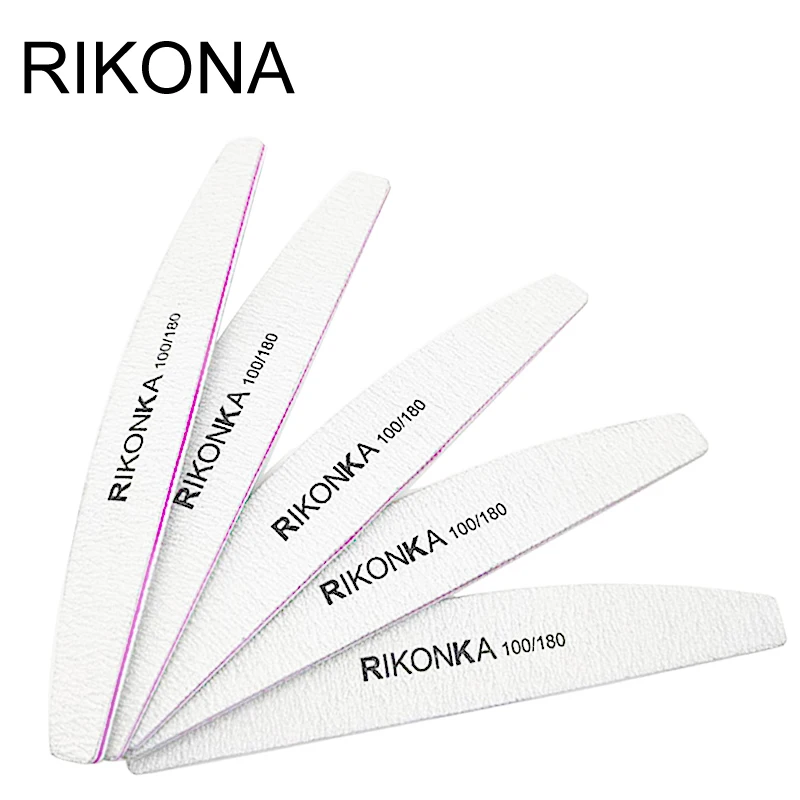 Пилки для ногтей RIKONKA 100/180 5 шт. блочные буферы маникюра/педикюра профессиональные