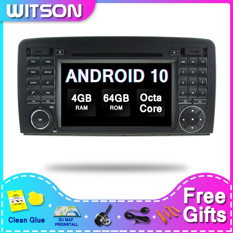 

Автомобильный DVD-плеер WITSON ANDROID 10,0 с Gps для BENZ R CLASS W251 R280/R320/R350/R500, автомобильный Gps-навигатор 4G 64GBROM