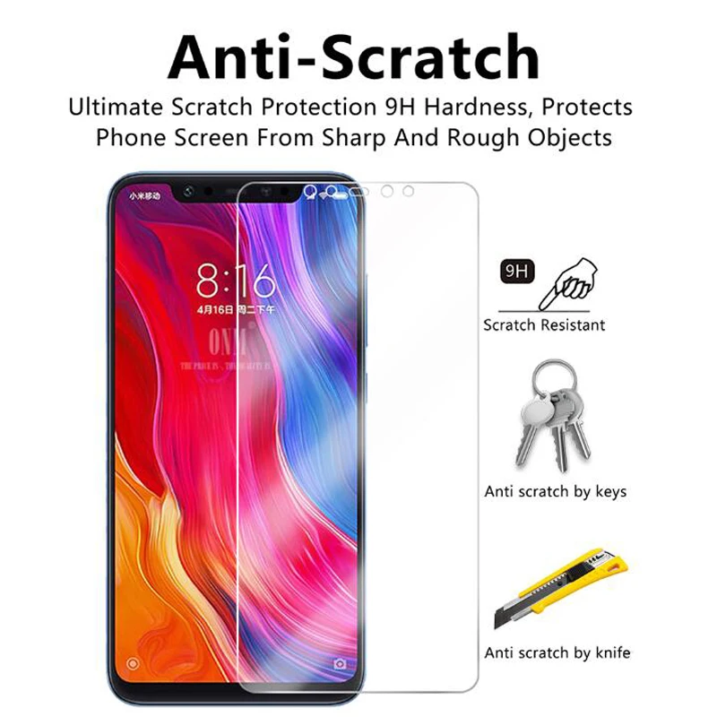 

2Pcs Mi8 Tempered Glass For Xiaomi Mi 8 Screen Protector For Xiaomi Mi 8 Protective Glass Film