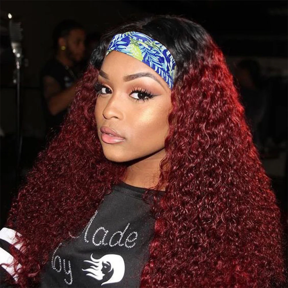 Sterly эффектом деграде (переход от темного к вьющиеся парик с головной повязкой из