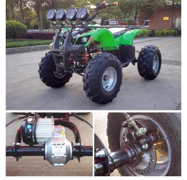 Go Kart Karting 48V 500W Electric ATV Disc Brake Front Swingarms Rear Axle Steering Handlebar Frame Body With Wheels |