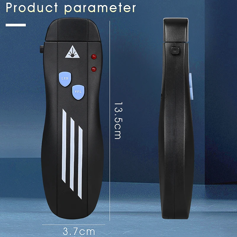 2021 New Optical Fiber Laser 50MW/30MW/20MW//10MW/5KM Visual Fault Locator, Fiber Optic Cable Tester 5-40Km Range VFL AUA-50G