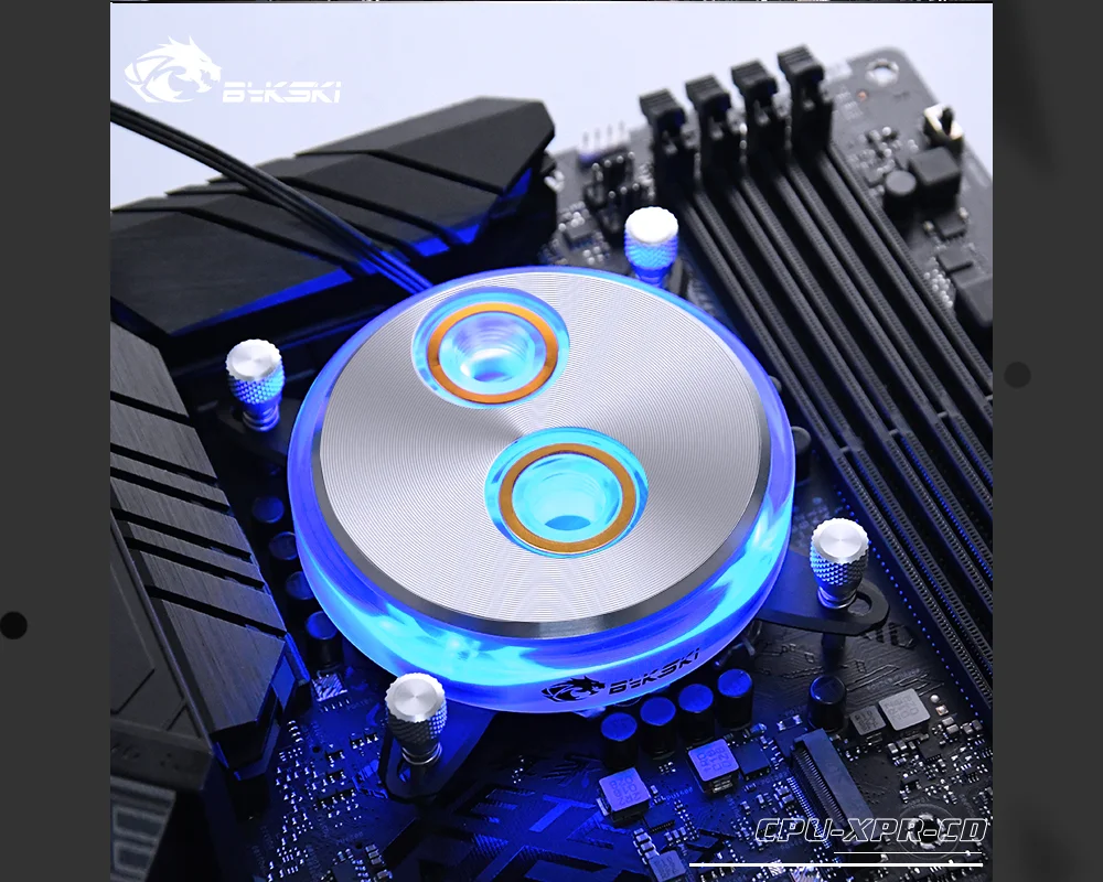 Bykski Процессор-XPR-CD Процессор водяного охлаждения блока для Intel Lga115x/2011/2066 RGB/RBW освещение компакт-дисков узор Системы Microwaterway I7