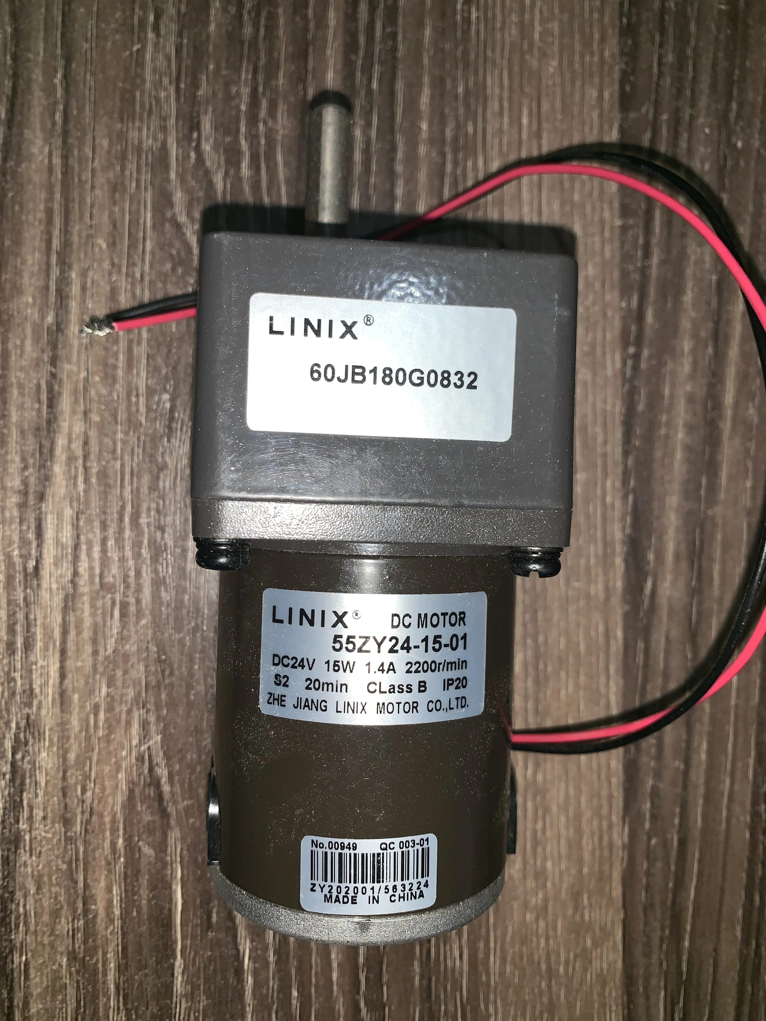 Двигатель замедления постоянного тока LINIX двигатель DC мотор-редуктор 60JB180G0832 55ZY24-15-01 новый оригинальный