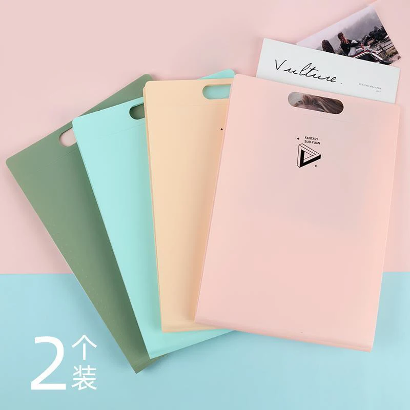 

2pcs-6 Grids Handheld File Folder Organ Box Bag Multi-function Organizer Storage Holder Office Document A4 Paper Folder