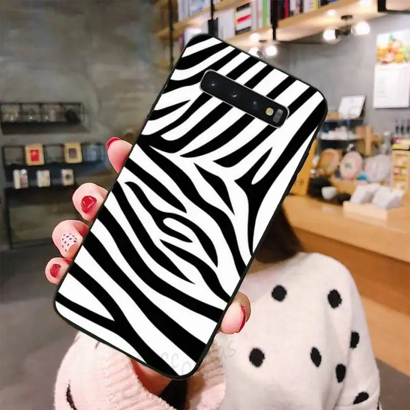 

Zebra stripe print clip art Phone Case For Samsung A50 A51 A71 A20E A20S S10 S20 S21 S30 Plus ultra 5G M11 funda shell