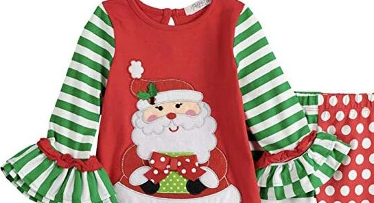 Одежда для маленьких девочек милая Рождественская рубашка с длинным рукавом